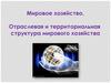 Мировое хозяйство. Отраслевая и территориальная структура мирового хозяйства