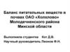 Баланс питательных веществ в почвах ОАО «Холхлово» Молодечненского района Минской области