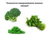 Технология замораживания зеленых овощей