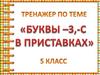 Буквы -з,-с в приставках. 5 класс
