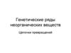 Генетические ряды неорганических веществ. Цепочки превращений