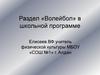 Раздел «Волейбол» в школьной программе