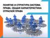 Понятие и структура система права. Общая характеристика отраслей права