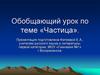 Обобщающий урок по теме «Частица»
