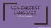 Non-existent language