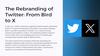The rebranding of Twitter. From bird to X