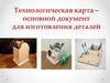 Технологическая карта – основной документ для изготовления деталей