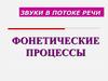 Фонетические процессы. Звуки в потоке речи