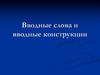 Вводные слова и вводные конструкции