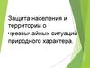 Защита населения и территорий о чрезвычайных ситуаций природного характера