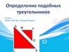 Определение подобных треугольников. 8 класс