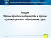 Органы судебного сообщества и органы организационного обеспечения судов  (лекция)