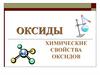 Оксиды. Химические свойства оксидов