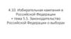 Избирательная кампания в Российской Федерации. Законодательство Российской Федерации о выборах  (тема 5.5)