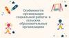 Особенности организации социальной работы в сельских образовательных организациях