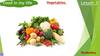 Food in my life. Lesson 3. Vegetables
