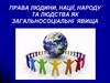 Права людини, нації, народу та людства як загальносоціальні явища