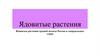 Ядовитые растения. Ядовитые растения средней полосы России и сопредельных стран