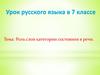 Роль слов категории состояния в речи