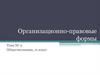Организационно-правовые формы (11 класс)