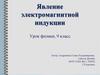 Явление электромагнитной индукции