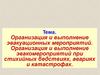 Организация и выполнение эвакуационных мероприятий