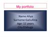 My portfolio. Contents