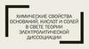 Химические свойства оснований, кислот и солей в свете теории электролитической диссоциации