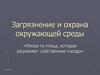 Загрязнение и охрана окружающей среды. Антропогенное загрязнение окружающей среды