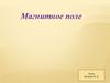 Магнитное поле