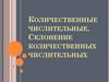 Количественные числительные. Склонение количественных числительных