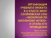 Организация учебного проекта в 6 классе МКОУ Соляновская СОШ «Экскурсия по школьному музею» и этапы его проведения
