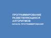Программирование разветвляющихся алгоритмов