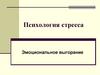 Психология стресса. Эмоциональное выгорание