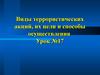 Виды террористических акций, их цели и способы осуществления. Урок №17