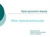 Имя прилагательное