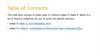 Table of Contents