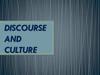 Doscourse and culture
