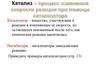 Катализ. Химическое равновесие
