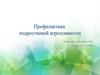 Профилактика подростковой агрессивности. Основные понятия