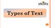 Types of text. What is a text?