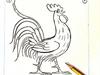 Петух. Раскраска