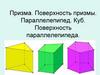 Призма. Поверхность призмы. Параллелепипед. Куб. Поверхность параллелепипеда