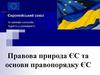 Правова природа ЄС та основи правопорядку ЄС