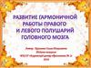 Развитие гармоничной работы правого и левого полушарий головного мозга