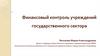 Финансовый контроль учреждений государственного сектора