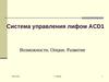 Система управления лифом ACD1 Возможности. Опции. Развитие