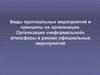 Виды протокольных мероприятий и принципы их организации. Организация «неформальной» атмосферы в рамках официальных мероприятий