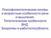 Психофизиологические основы и возрастные особенности речи и мышления. Типологические особенности ВНД