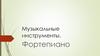 Музыкальные инструменты. Фортепиано
